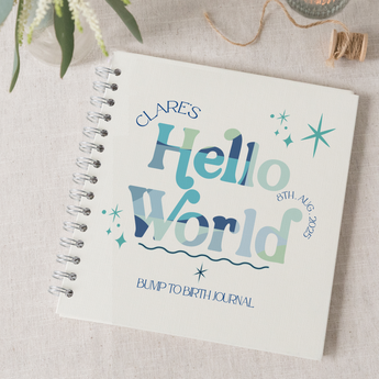 Hello world blue bump to birth journal
