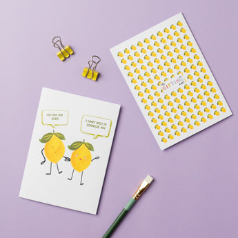 Lemon Couple Greetings Card