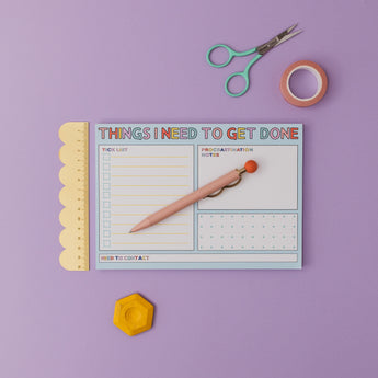 Colourful Daily Things I Need To Get Done Deskpad Set | Daily Tear Off Notepad | Office Stationery | Stop Procrastinating | Get Things Done