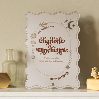 boho wave mirror for Christening