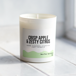 Crisp Apple & Zesty Citrus Soy Candle | Fresh & Fruity Home Fragrance