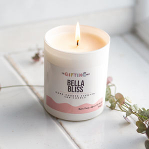 Bella Bliss Soy Wax Candle – Vanilla Floral Musk Home Fragrance