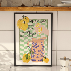 "When Life Gives You Lemons, Make Lemonade" Wall Art Print