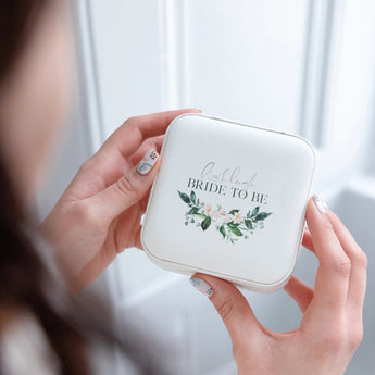 Floral Garland Personalised Travel Jewellery Box - Funky Laser