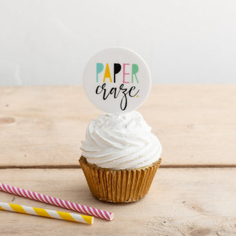 Custom Printed Branded Cupcake Toppers