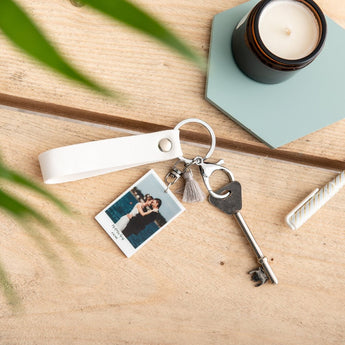 Personalised Wedding Couples Photograph Keyring - Funky Laser