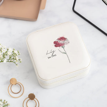 January birth flower jewellery case