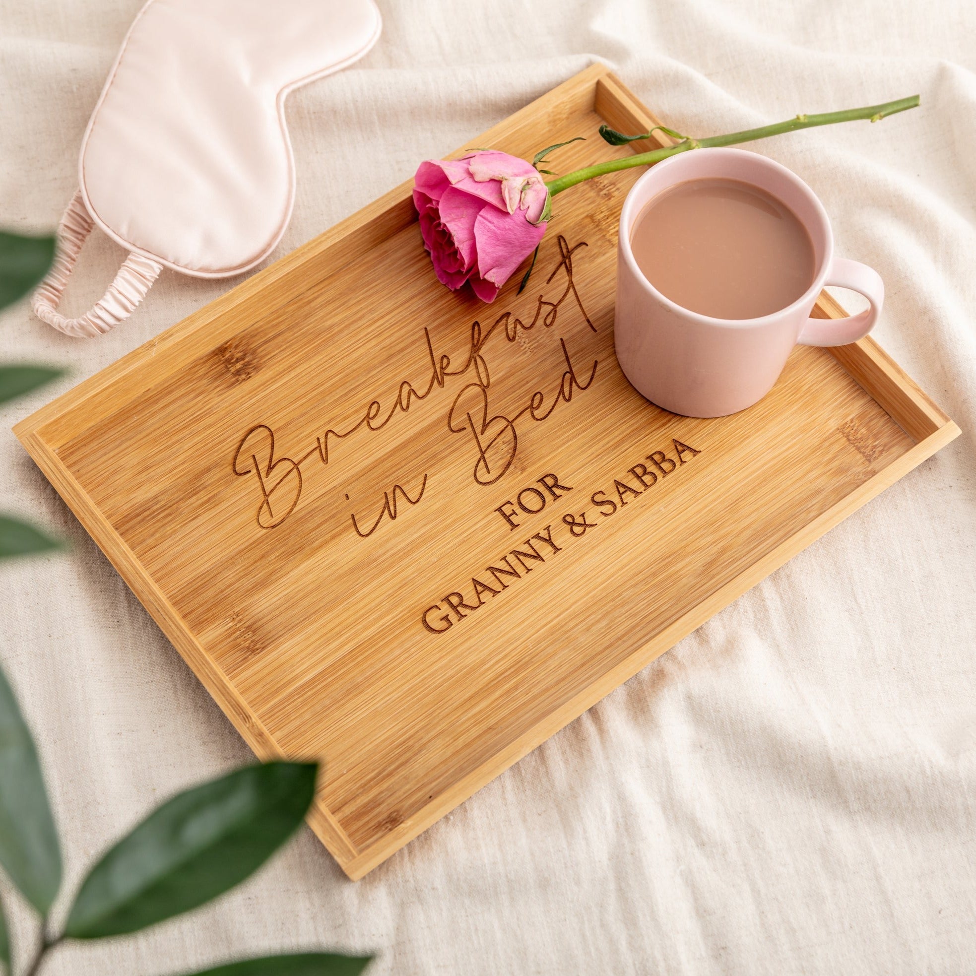 Engraved Bamboo Breakfast Tray - Seconds