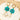 18K Gold-Plated Micro Huggie Earring with Pearl Drop, Flower, and Gemstone