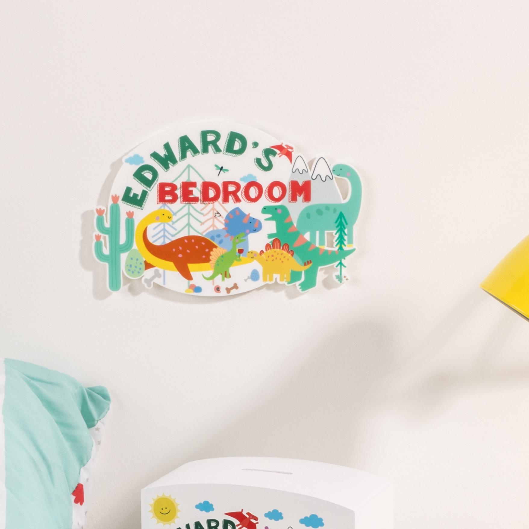 Personalised Dinosaur Themed Bedroom Door Sign