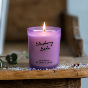 Blueberry & Vanilla Soy Wax Candle – Sweet, Fruity & Creamy