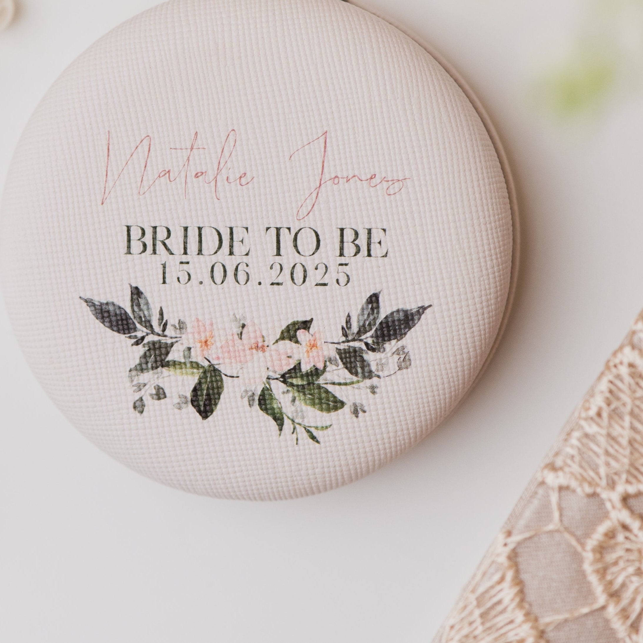 Bride to be pocket mirror