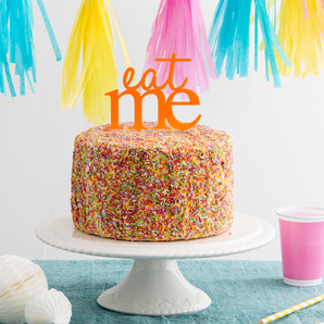Eat Me Cake Topper - Orange