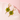 Flower Earrings With Zircon Stone Gemstone Charm 18 K Gold Plated