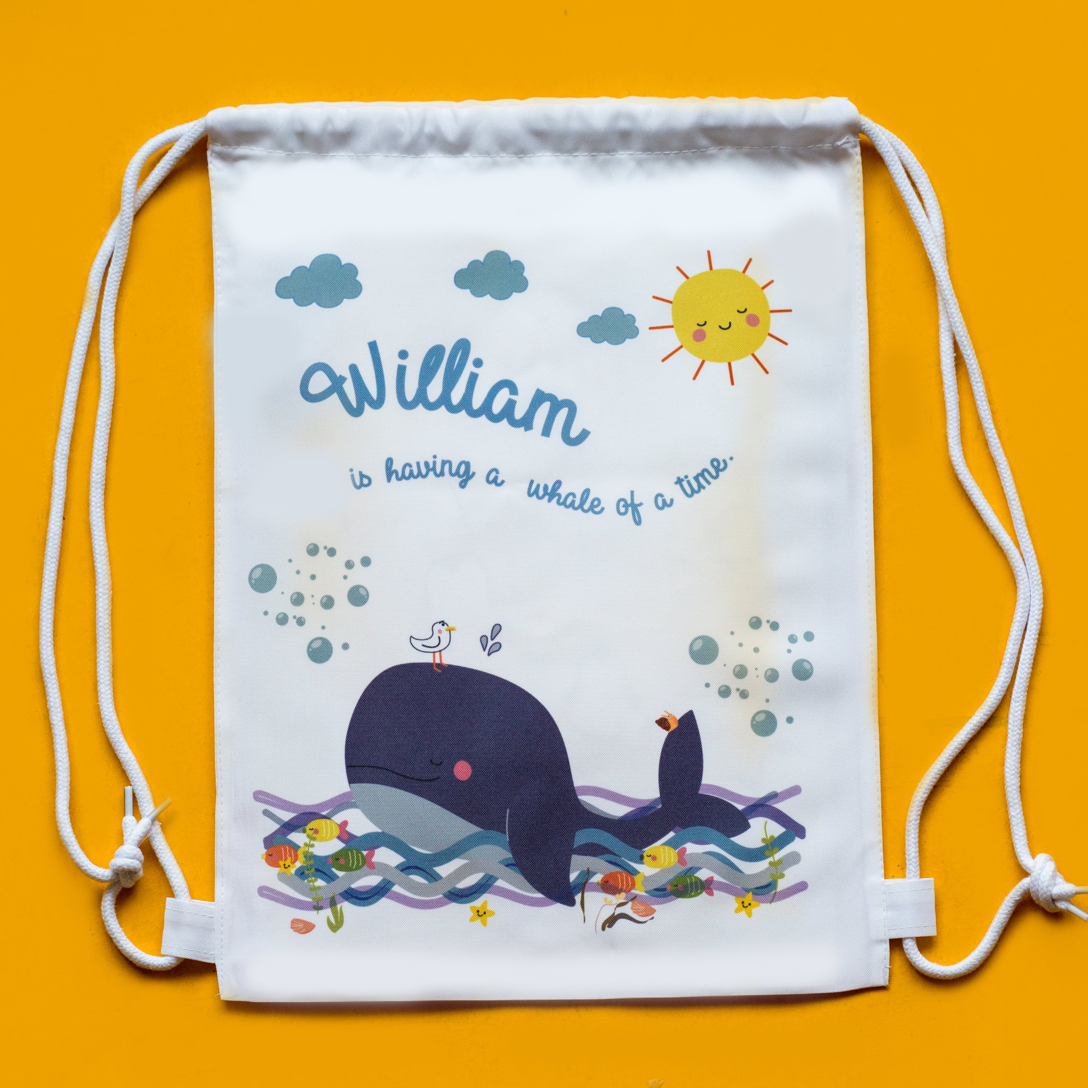 Personalised Whale Children's School Bag