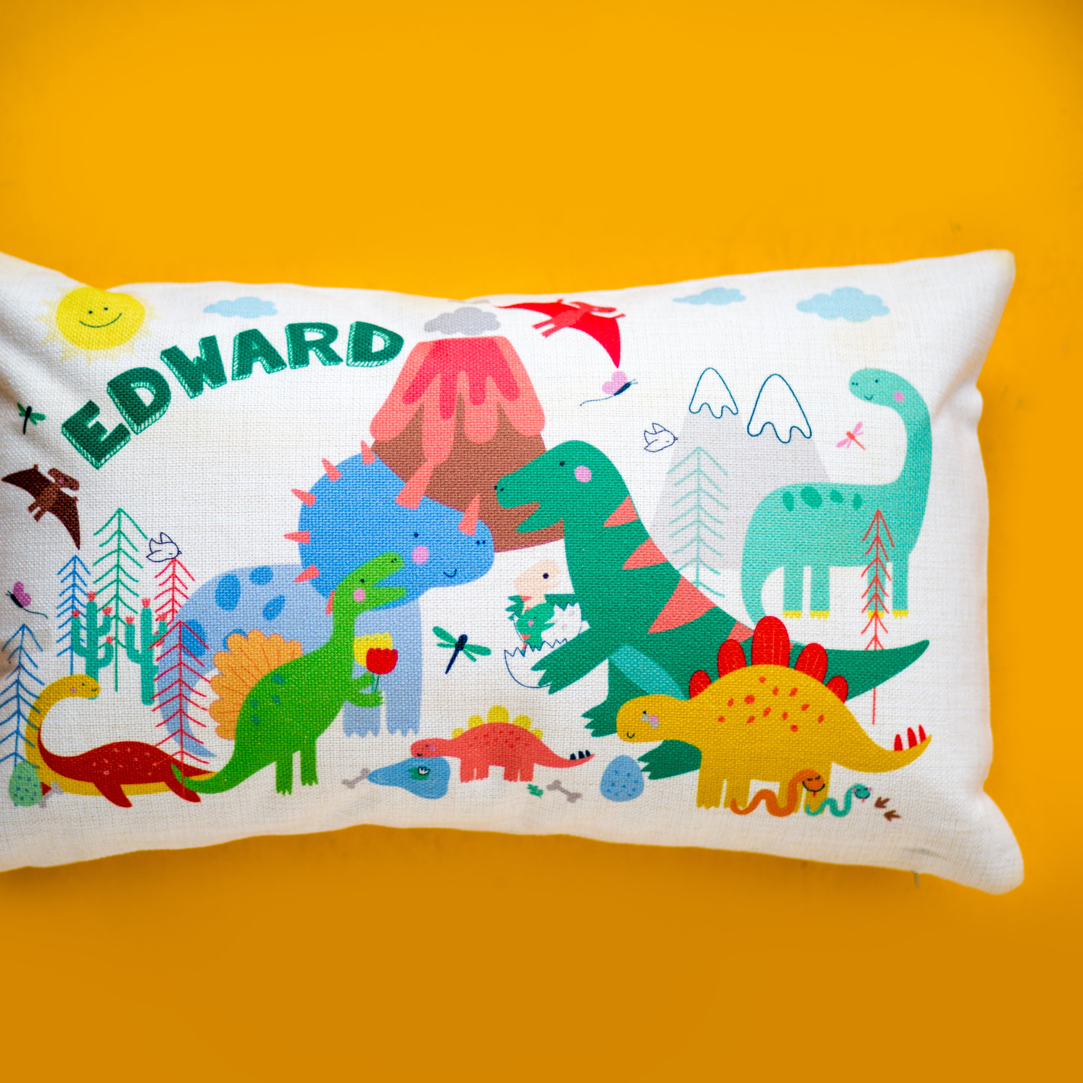 Bedtime Reading Personalised Dinosaur Cushion