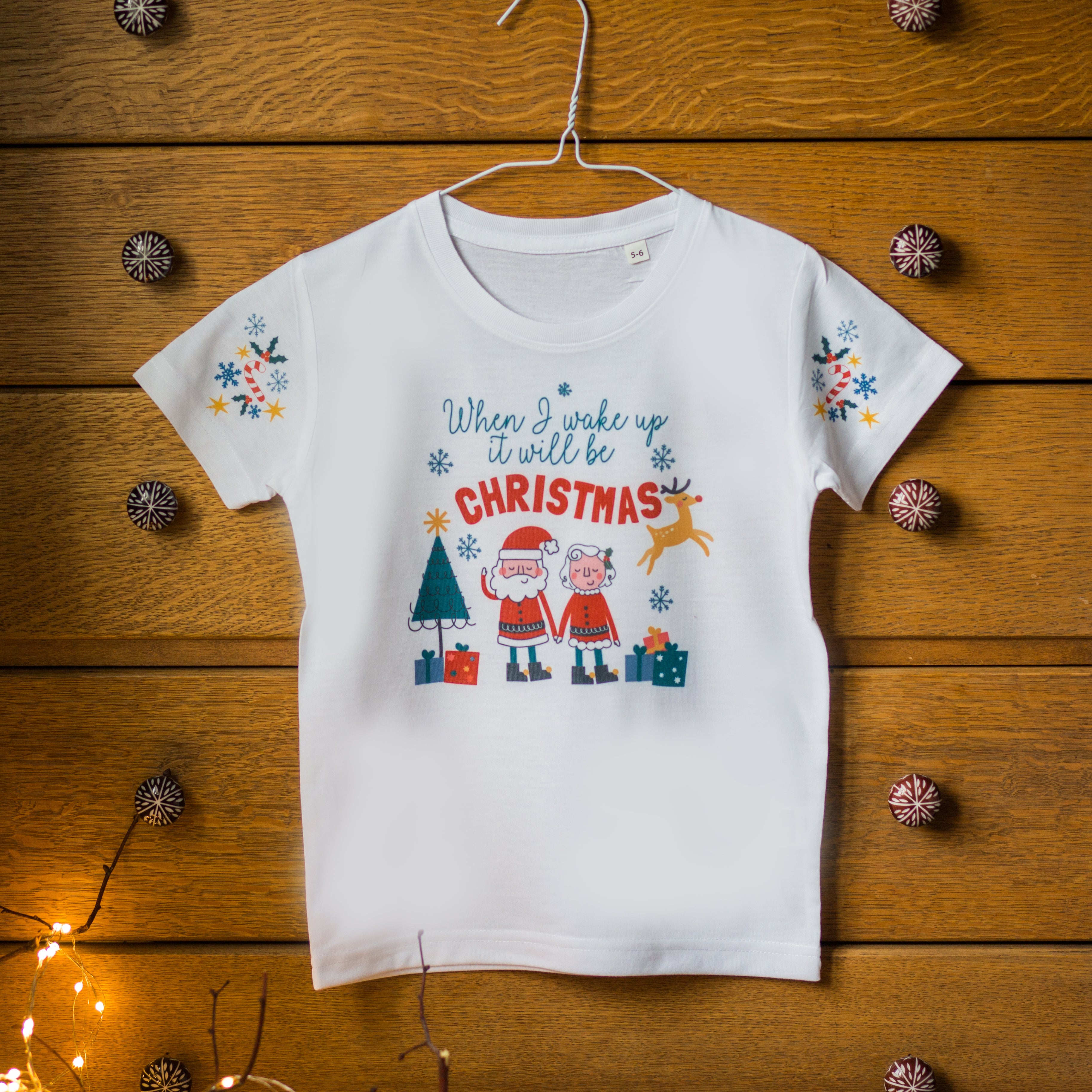 Mr and Mrs Clause 'When I Wake Up It Will Be Christmas' Tee