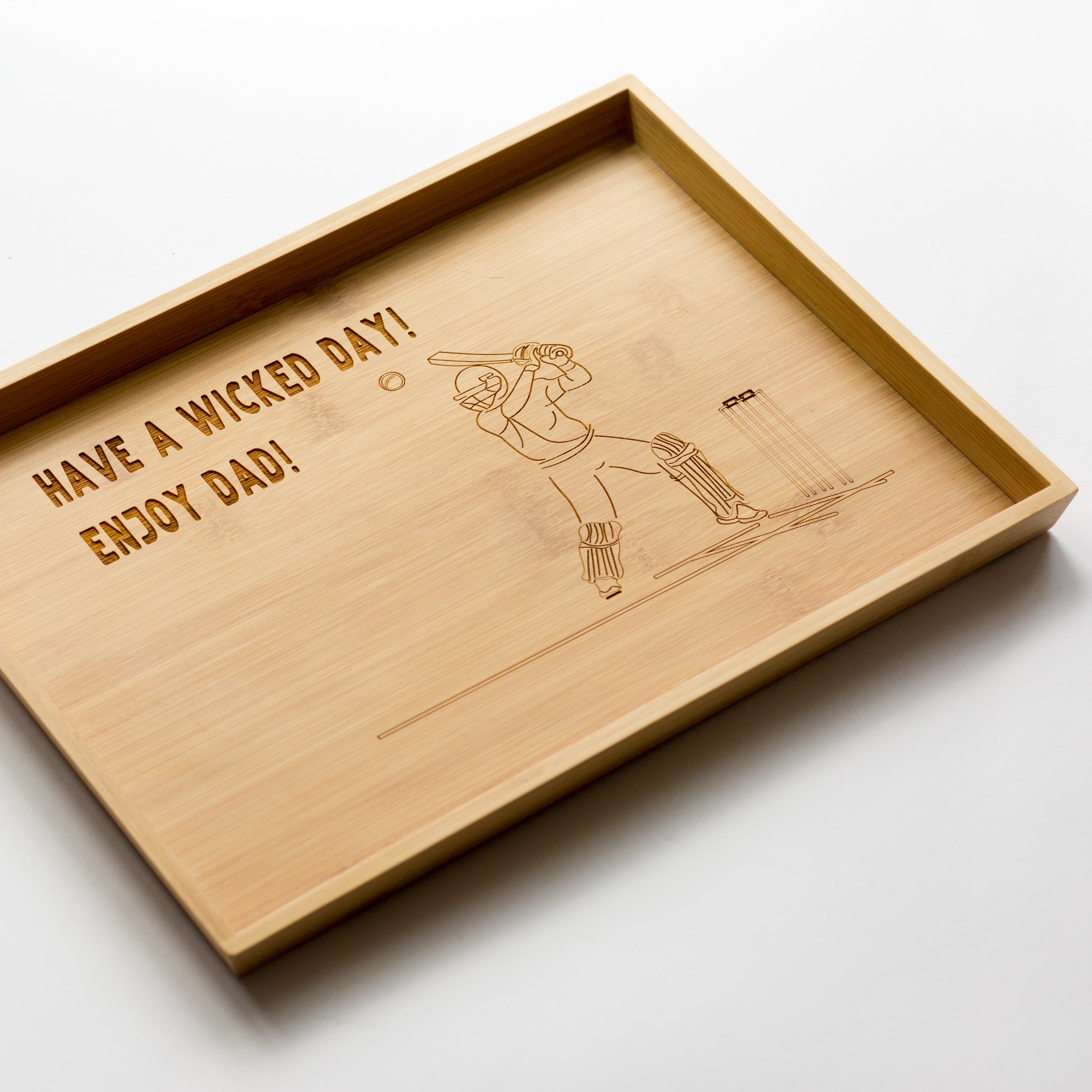 Personalised Have A Wicket Day Cricket Snacks Tray