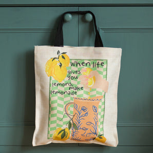 When Life Gives You Lemons Inspirational Tote Bag