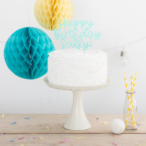 Personalised Birthday Handwritten Script Cake Topper
