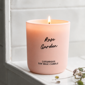 Rose Garden Soy Wax Candle – English Rose & Soft Musk Fragrance