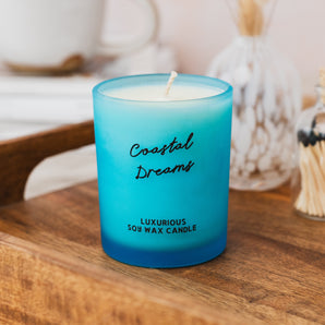 Coastal Dreams Soy Wax Candle – Citrus & Sea Breeze Fragrance