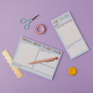 Colourful To-Do List Note Pad & Deskpad Set | Daily Tear Off Notepad