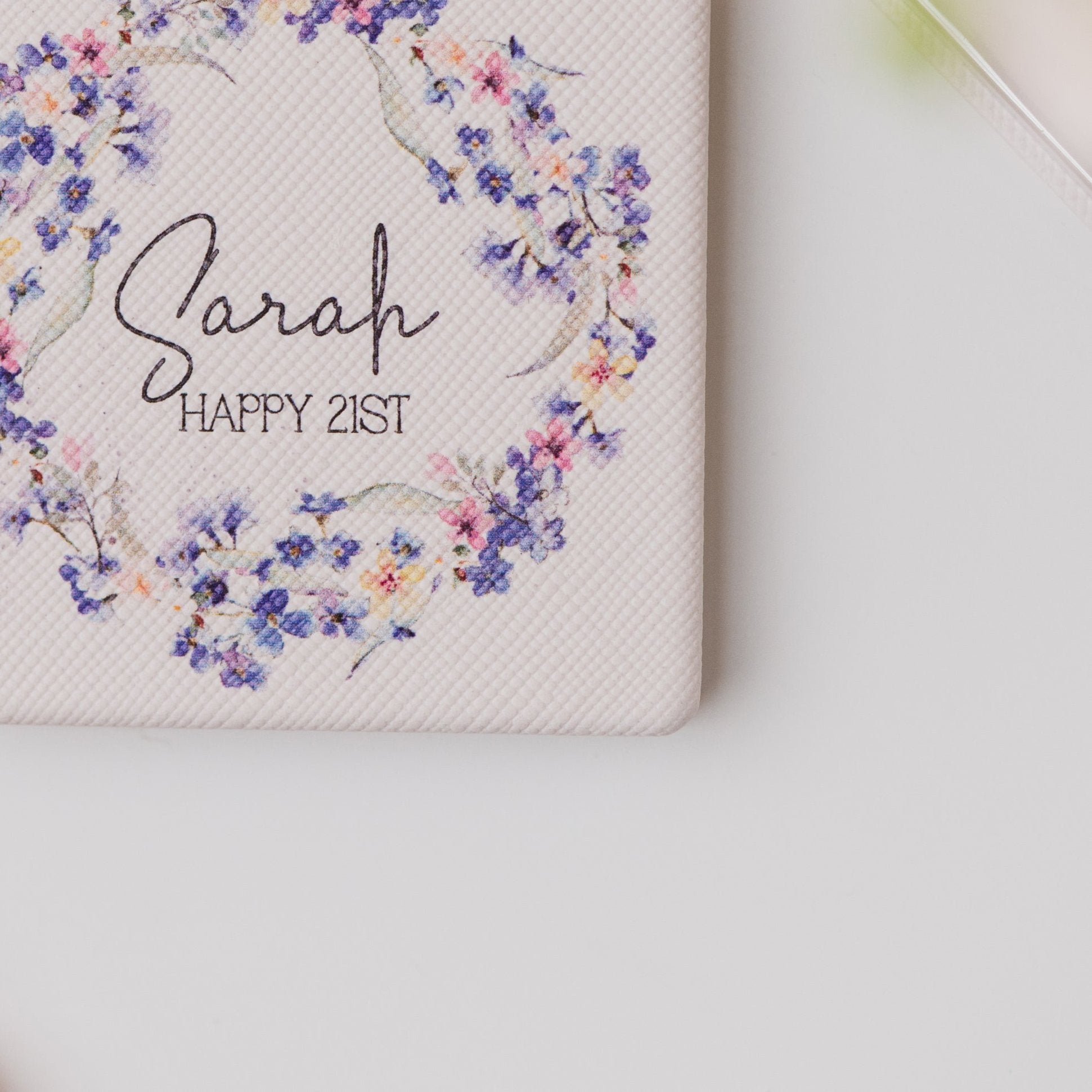 Forget Me Not Pocket Mirror with Personalised Message