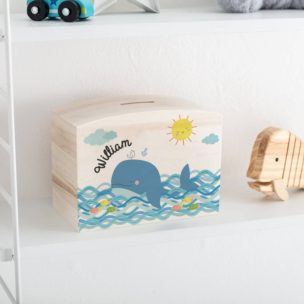 Personalised Whale Money Pot Piggy Bank