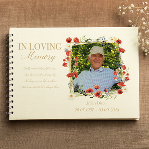 In Loving Memory Photo Poppies Memories Book