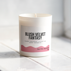 Blush Velvet Fantasy Soy Candle | Sweet, Fruity Home Fragrance