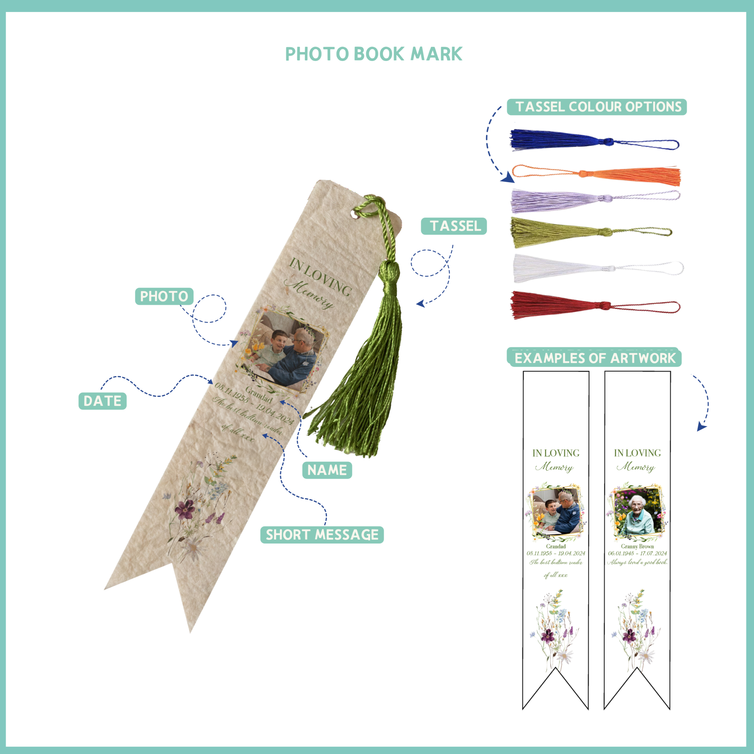 In Loving Memory Photograph Bookmark