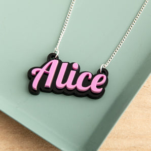 Double Layer Retro Name Necklace