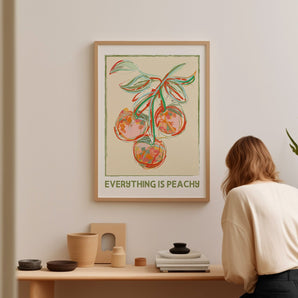 Everything Is Peachy Wall Art Print