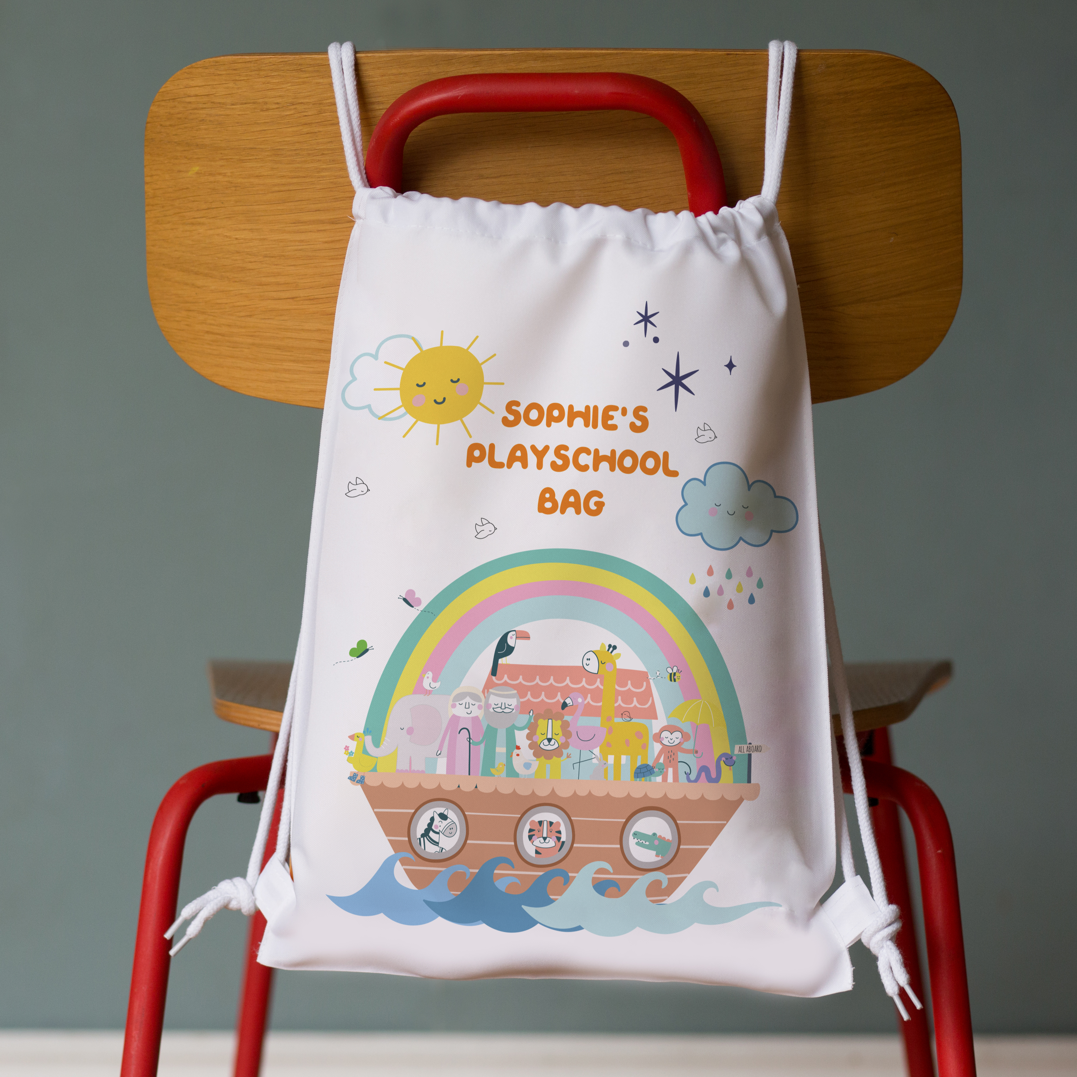 Personalised Noah's Ark Nursery Bag