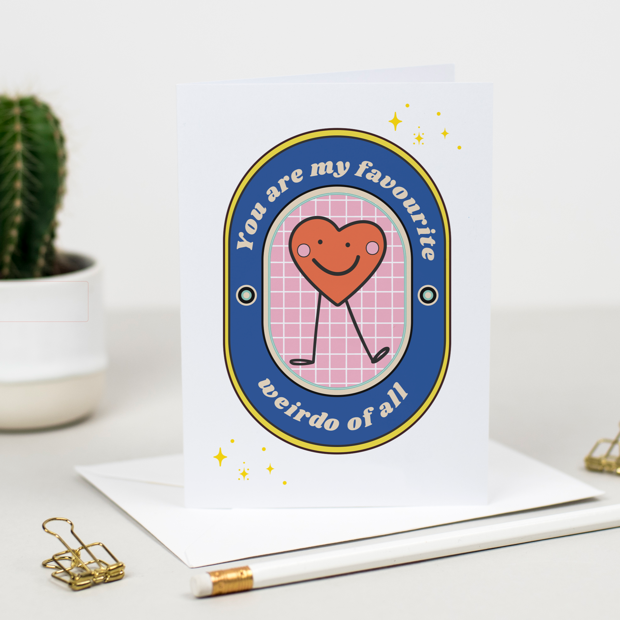 Retro Heart Funny Valentine's Day Card