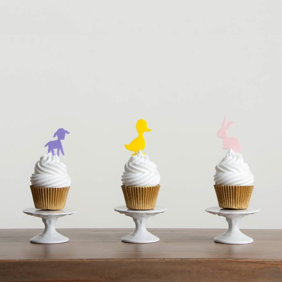 Children's Easter Cupcake Decorations - Set of Six