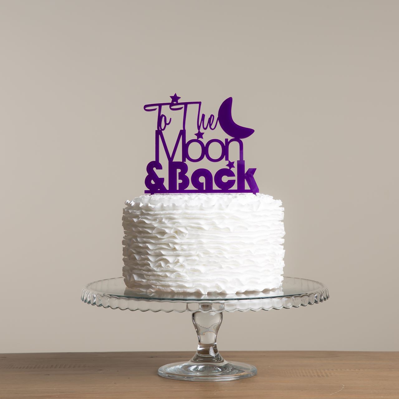 To The Moon And Back Cake Topper