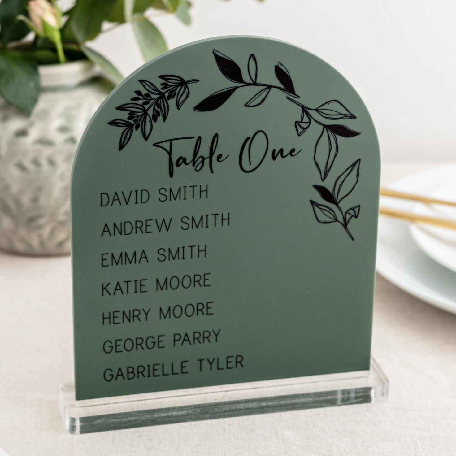 Personalised Freestanding Table Number Sign