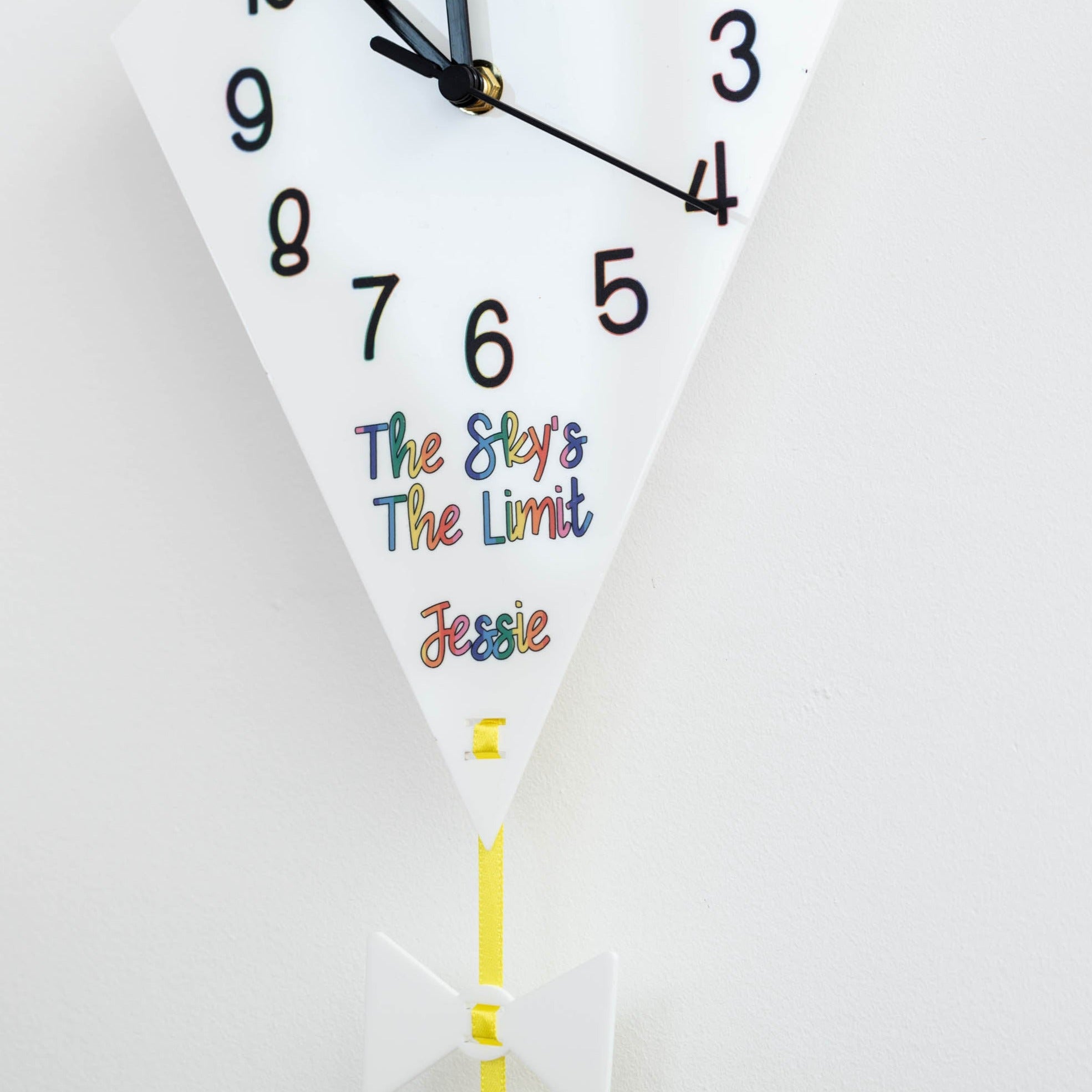 Children's Personalised Rainbow Kite Clock
