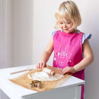Pink bunny apron