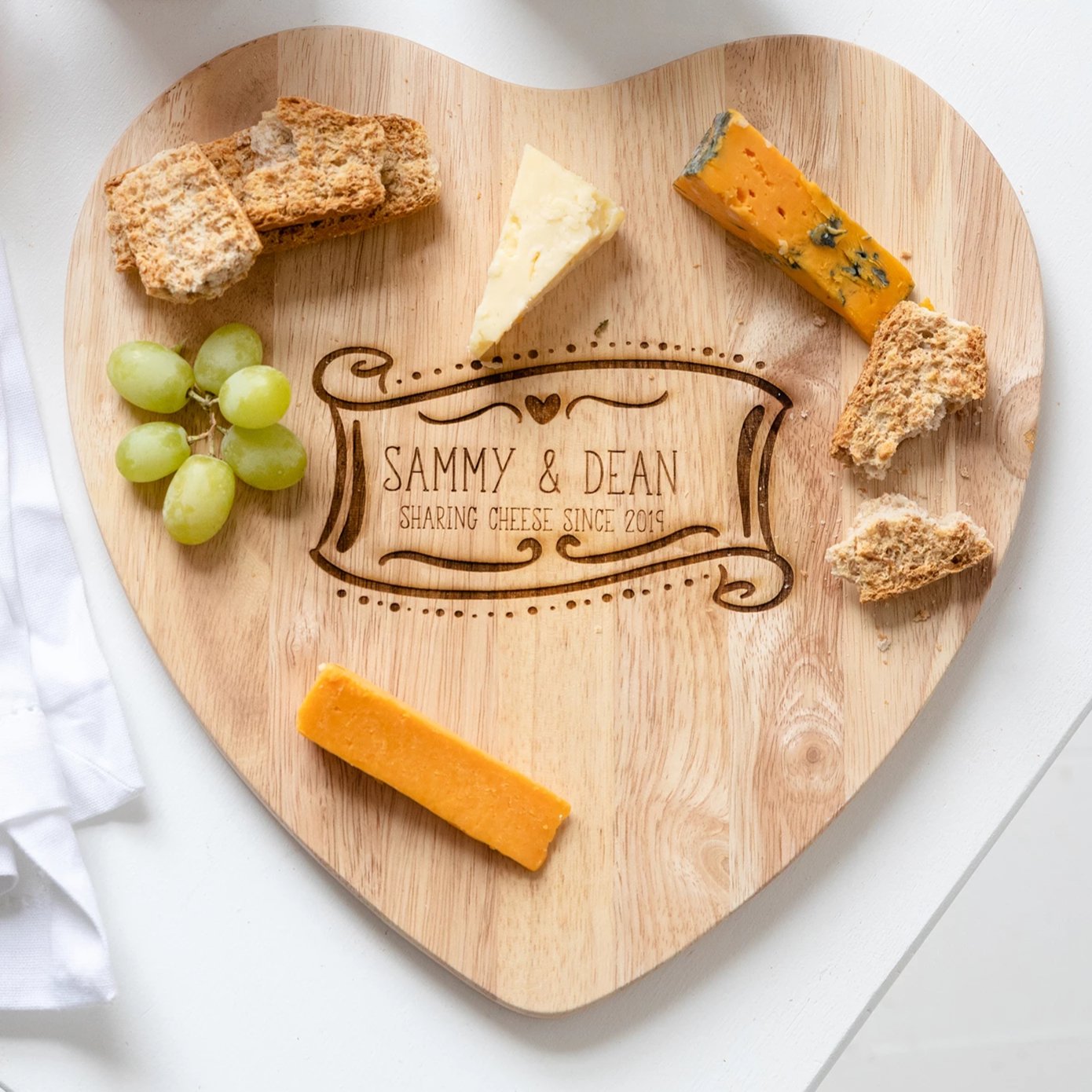 Personalised Cheese Sharing Board/Chopping Board Gift - Funky Laser