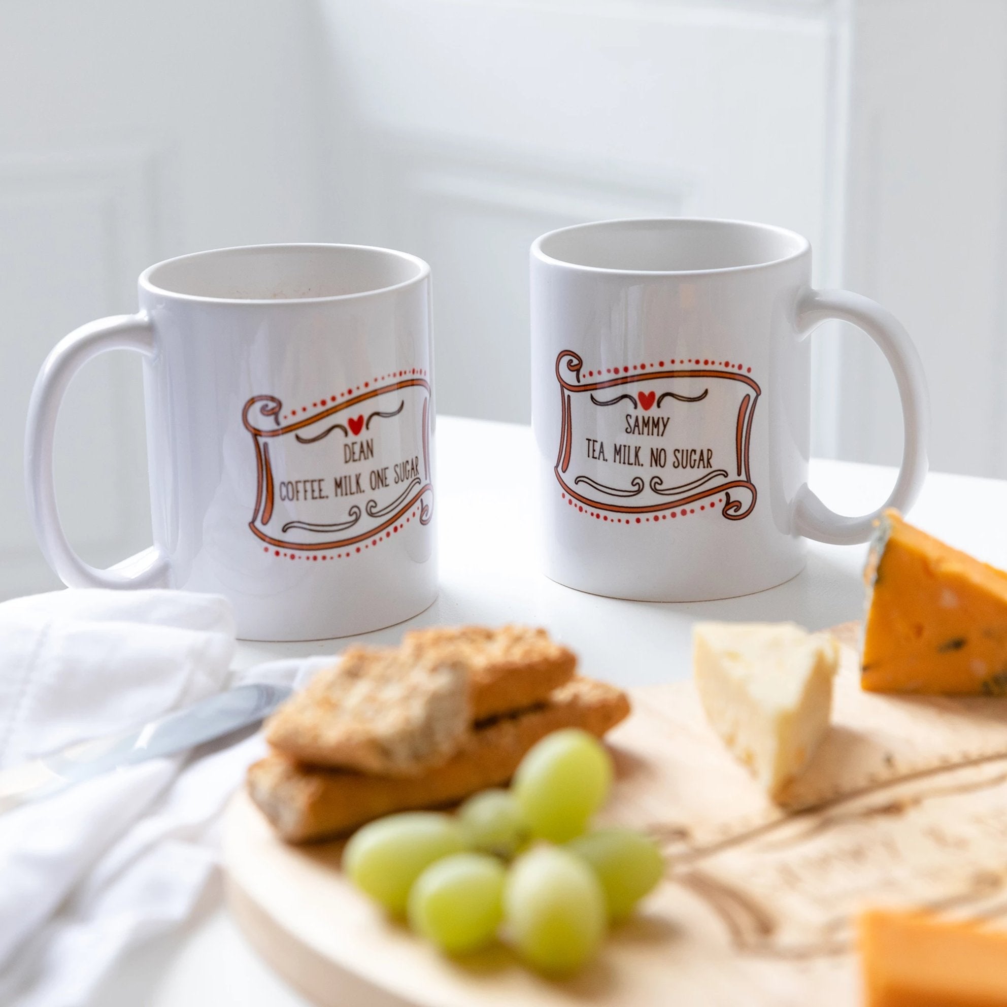Personalised Chopping/Cheese Board And Mug Gift Set - Funky Laser