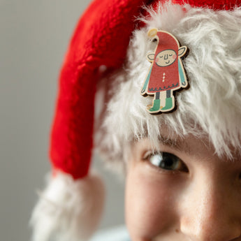 Elf Christmas Pin Badge
