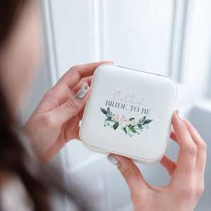 Floral Garland Personalised Travel Jewellery Box - Funky Laser