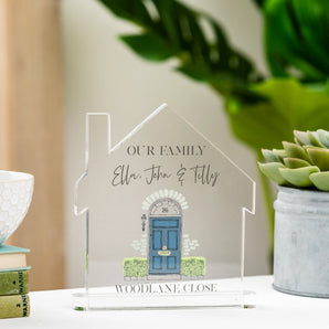 Our Family Home Freestanding Acrylic Block