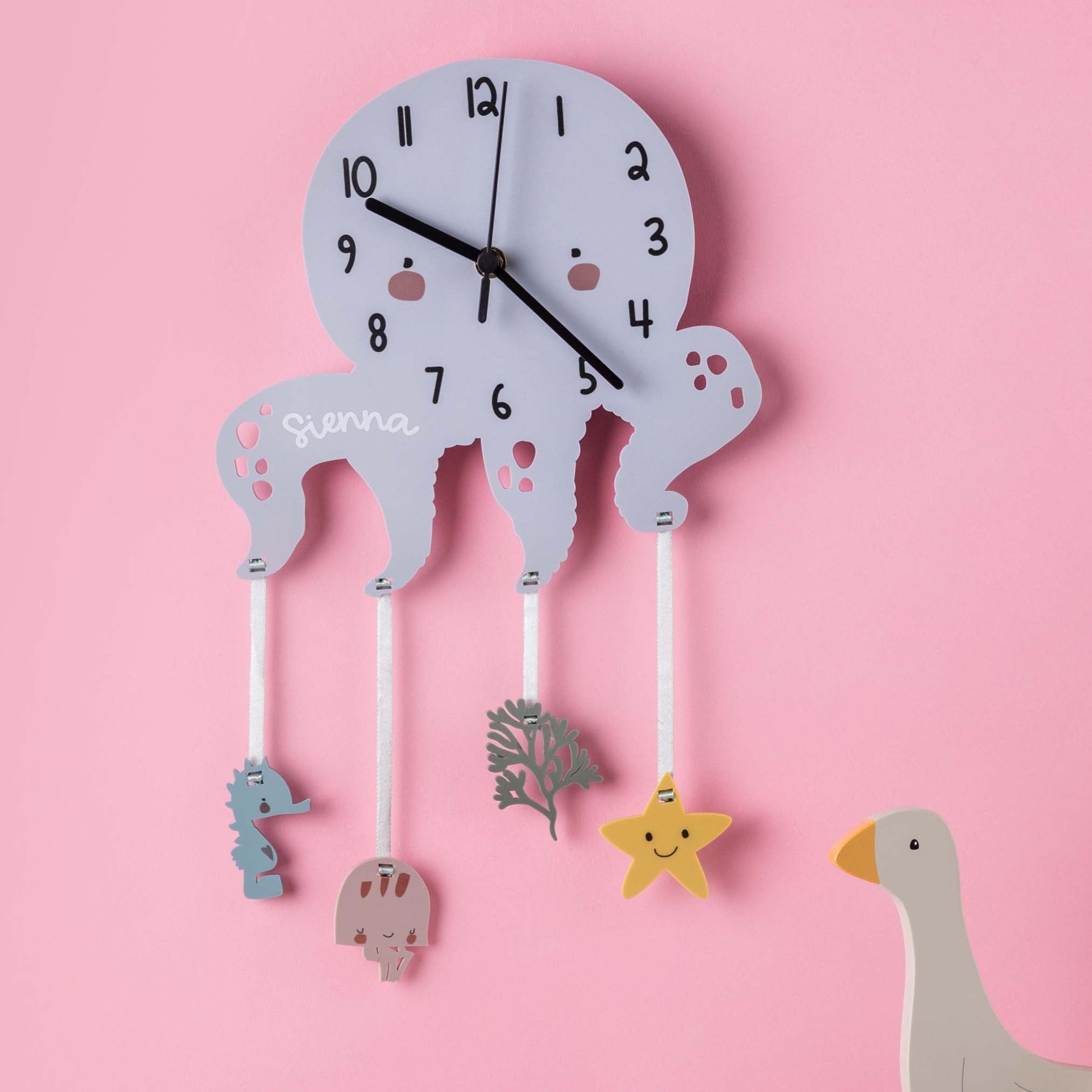Children's Under The Sea Themed Octopus Wall Clock