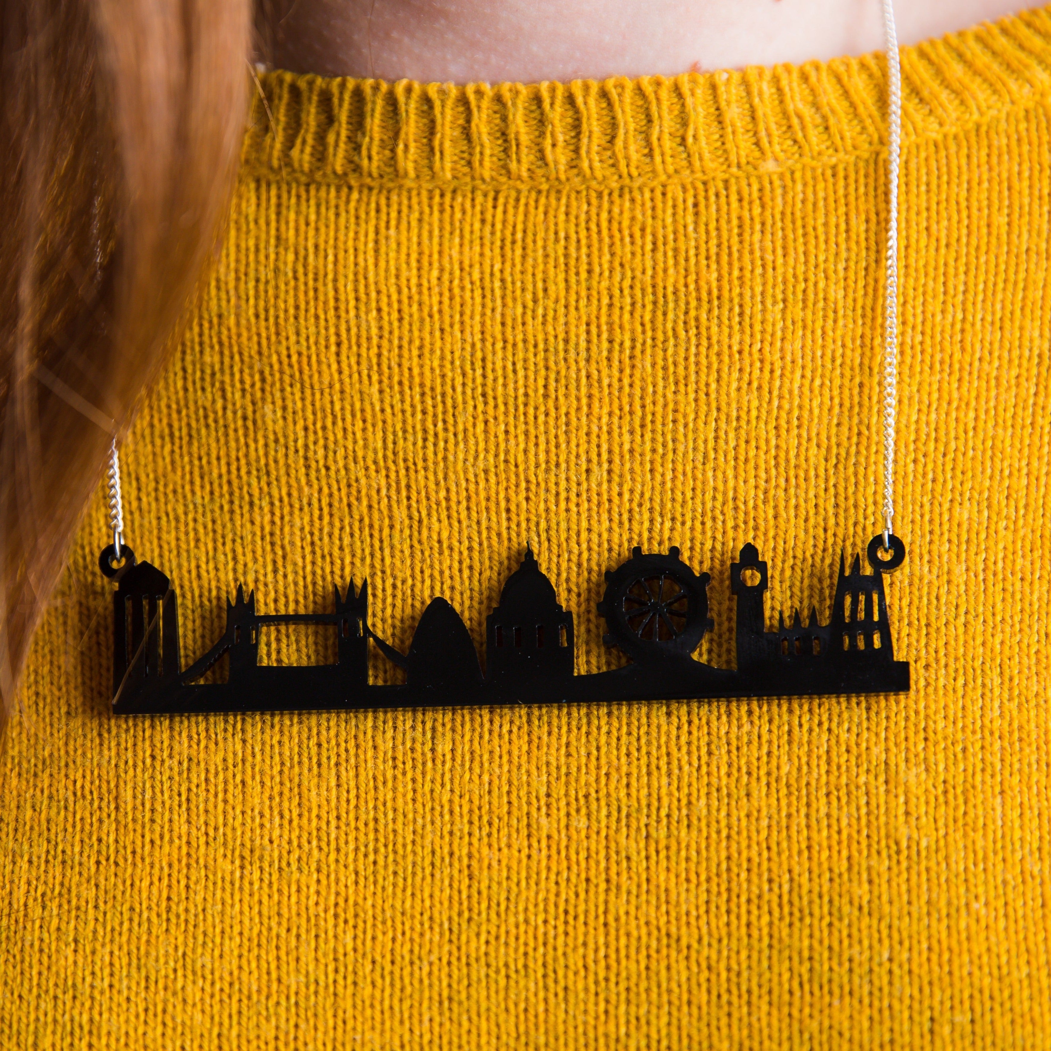 London Skyline Acrylic Necklace
