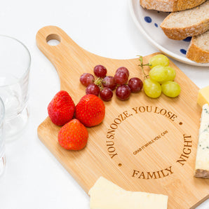 Personalised Bamboo Paddle Cheese Board