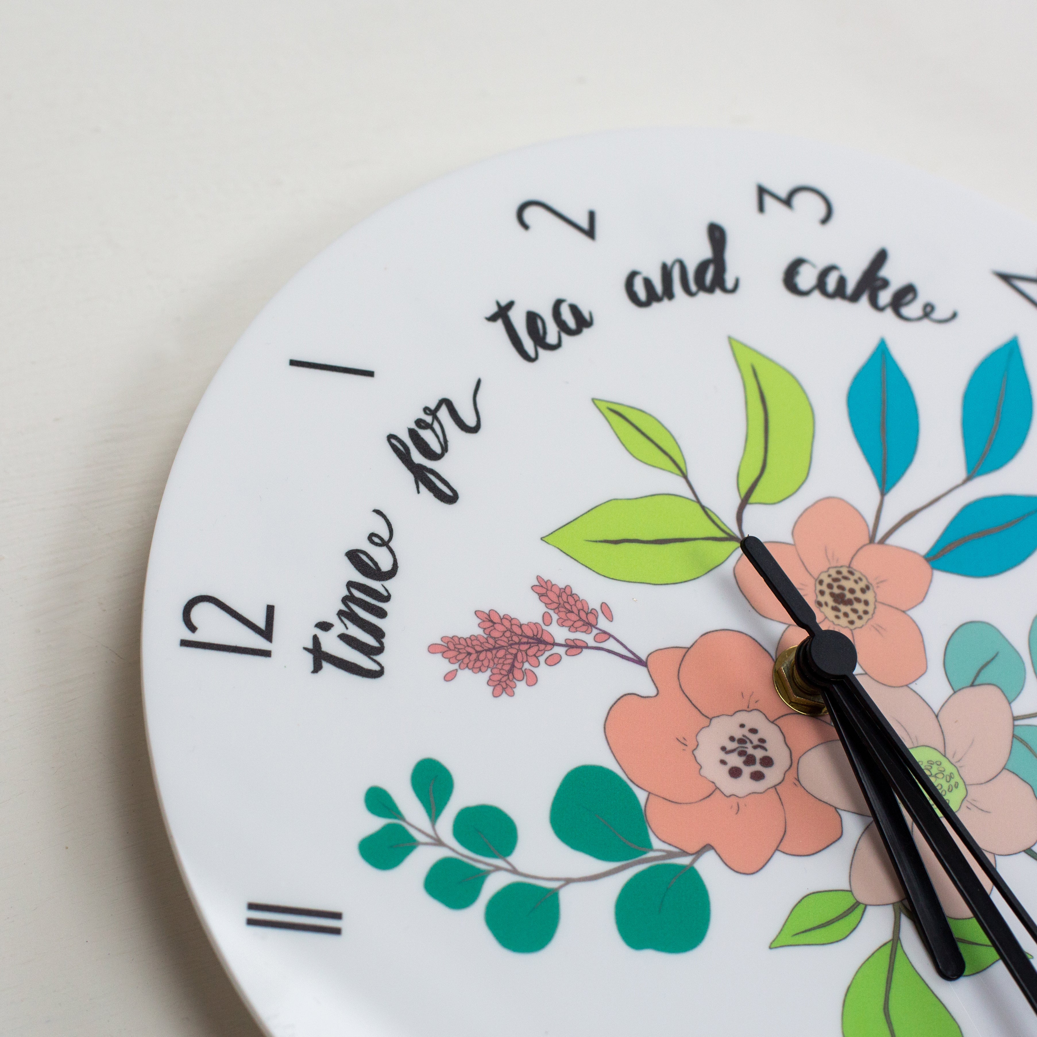 Personalised Pastel Floral Bouquet Wall Clock